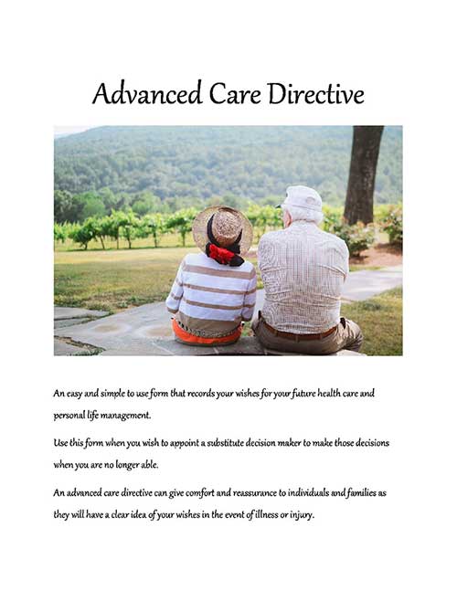 ADVANCED CARE DIRECTIVE FORM